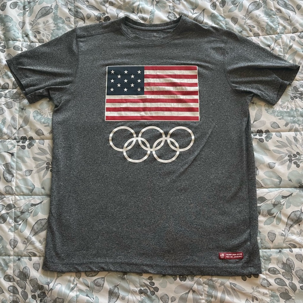 USA Team Apparel 2016 Rio De Janeiro Gray Olympics Shirt - Team USA